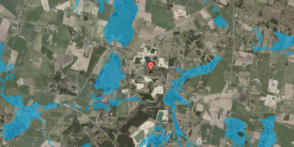 Oversvømmelsesrisiko fra vandløb på Duevej 14, 4190 Munke Bjergby