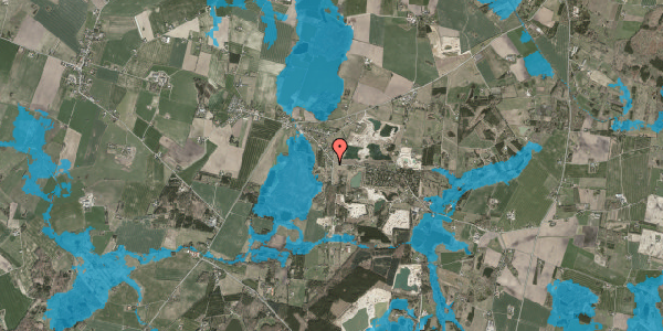 Oversvømmelsesrisiko fra vandløb på Dybendalvej 2A, 4190 Munke Bjergby
