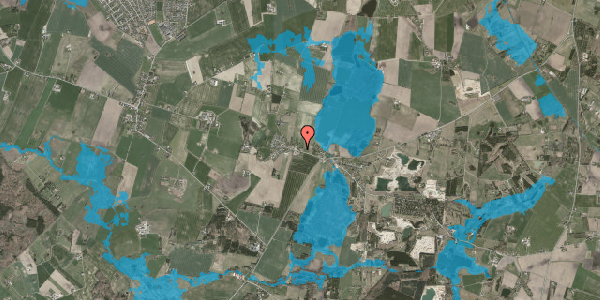 Oversvømmelsesrisiko fra vandløb på Kirkebakkevej 24, 4190 Munke Bjergby