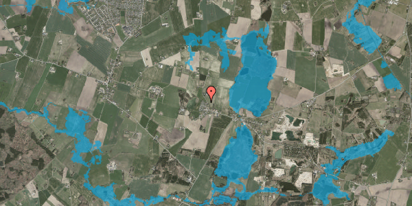 Oversvømmelsesrisiko fra vandløb på Skolebakken 6, 4190 Munke Bjergby