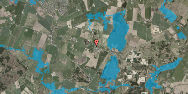 Oversvømmelsesrisiko fra vandløb på Skolebakken 27, 4190 Munke Bjergby