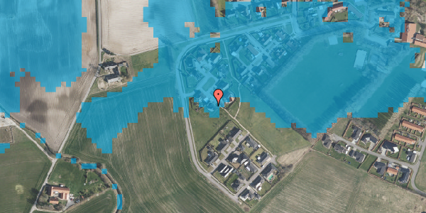 Oversvømmelsesrisiko fra vandløb på Tjørneholm 45, 4350 Ugerløse