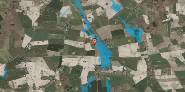 Oversvømmelsesrisiko fra vandløb på Præstemarksvej 10, 4653 Karise