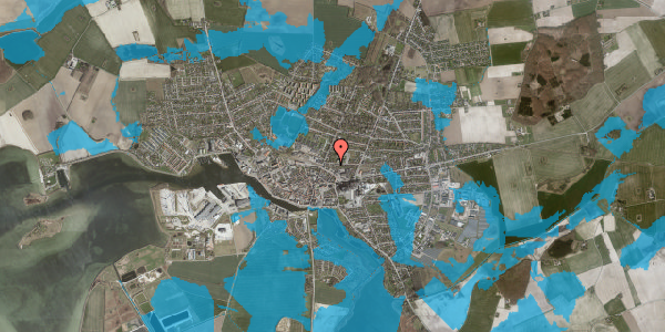 Oversvømmelsesrisiko fra vandløb på Hoskiærsvej 8C, 4900 Nakskov