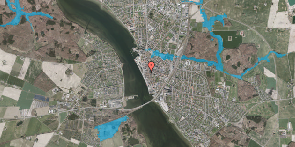 Oversvømmelsesrisiko fra vandløb på Bastebrostræde 6, 4800 Nykøbing F