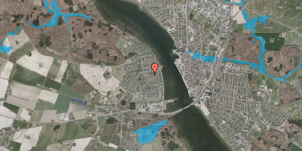 Oversvømmelsesrisiko fra vandløb på Kastanievej 11, 4800 Nykøbing F