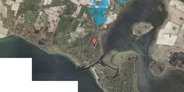 Oversvømmelsesrisiko fra vandløb på Mikkelhøj 15, 4736 Karrebæksminde