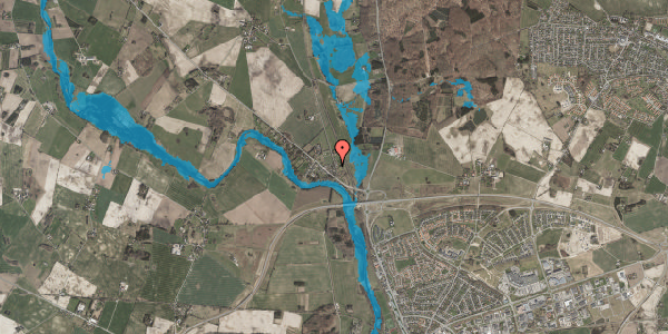 Oversvømmelsesrisiko fra vandløb på Rislevvej 36, 4700 Næstved