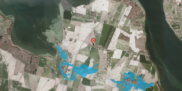 Oversvømmelsesrisiko fra vandløb på Skovby Tværvej 34, 4840 Nørre Alslev