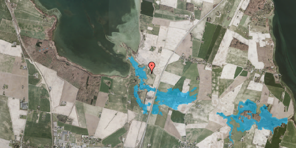 Oversvømmelsesrisiko fra vandløb på Skovby Tværvej 55, 4840 Nørre Alslev