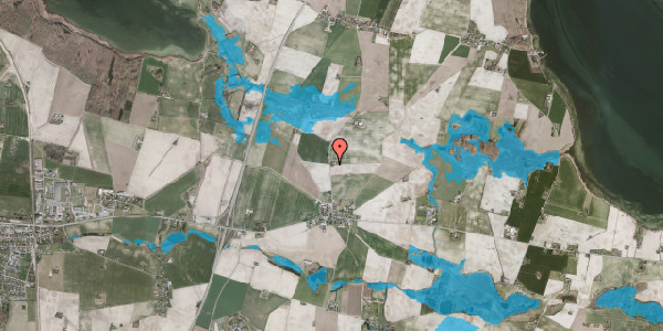 Oversvømmelsesrisiko fra vandløb på Skovbyvej 12, 4840 Nørre Alslev
