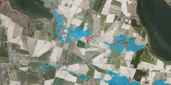 Oversvømmelsesrisiko fra vandløb på Skovbyvej 25, 4840 Nørre Alslev