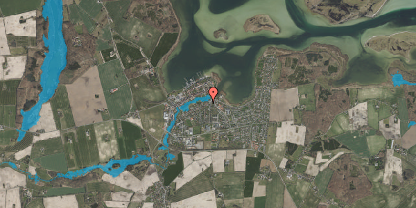 Oversvømmelsesrisiko fra vandløb på Lindevej 43, 4720 Præstø