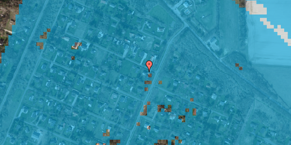 Oversvømmelsesrisiko fra vandløb på Elmestræde 1, 4983 Dannemare