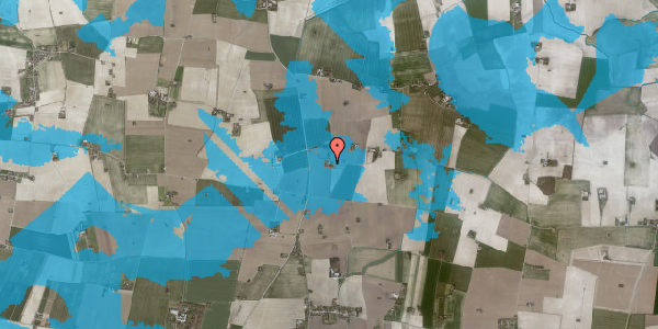 Oversvømmelsesrisiko fra vandløb på Kuditsevej 6, 4983 Dannemare