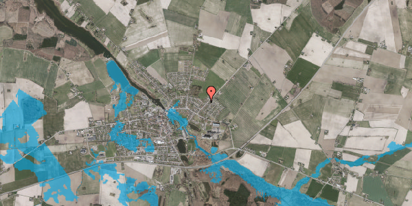 Oversvømmelsesrisiko fra vandløb på Guldborgvej 19, 4990 Sakskøbing