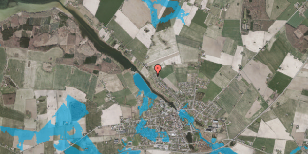 Oversvømmelsesrisiko fra vandløb på Orebyvej 129, 4990 Sakskøbing