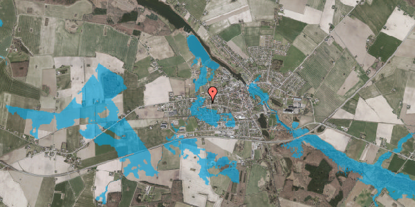 Oversvømmelsesrisiko fra vandløb på Pilevænget 2, 4990 Sakskøbing