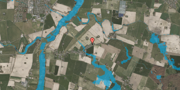 Oversvømmelsesrisiko fra vandløb på Vibevej 12, 4652 Hårlev