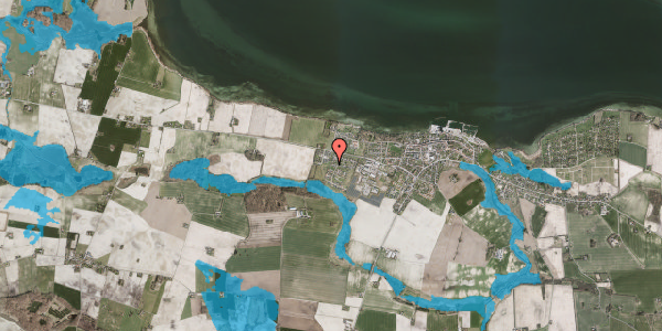 Oversvømmelsesrisiko fra vandløb på Fibigergårdsvej 30, 4850 Stubbekøbing