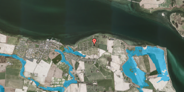Oversvømmelsesrisiko fra vandløb på Tjørnehegnet 13, 4850 Stubbekøbing