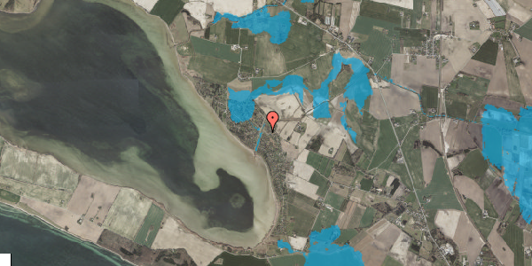 Oversvømmelsesrisiko fra vandløb på Andebakken 6, 4760 Vordingborg
