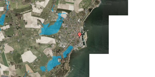 Oversvømmelsesrisiko fra vandløb på Bryggeristræde 4, 1. , 3730 Nexø