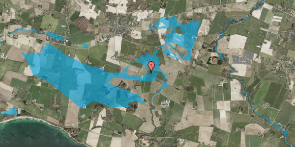 Oversvømmelsesrisiko fra vandløb på Engegårdsvejen 4, 3720 Aakirkeby