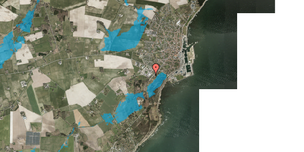 Oversvømmelsesrisiko fra vandløb på Mosevej 20, 3730 Nexø