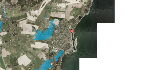 Oversvømmelsesrisiko fra vandløb på Nørregade 27, 3730 Nexø