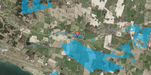 Oversvømmelsesrisiko fra vandløb på Rønnevej 110, 3720 Aakirkeby