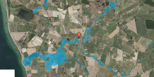 Oversvømmelsesrisiko fra vandløb på Sandager Kirkevej 10, 5610 Assens