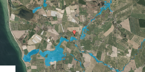 Oversvømmelsesrisiko fra vandløb på Sandager Kirkevej 16, 5610 Assens