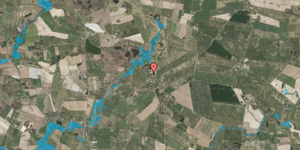 Oversvømmelsesrisiko fra vandløb på Skovvangsvej 45, 5610 Assens
