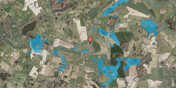 Oversvømmelsesrisiko fra vandløb på Birkevej 77, 5672 Broby