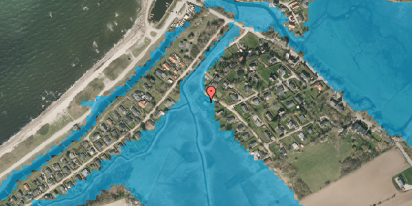 Oversvømmelsesrisiko fra vandløb på Bakkevej 13, 5464 Brenderup Fyn
