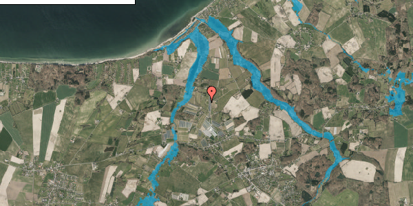 Oversvømmelsesrisiko fra vandløb på Engvej 13, 5464 Brenderup Fyn