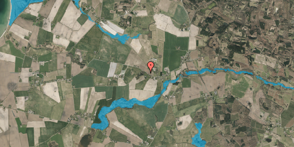 Oversvømmelsesrisiko fra vandløb på Hovvej 40, 5591 Gelsted