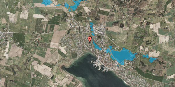 Oversvømmelsesrisiko fra vandløb på Kai Nielsensvej 18, 5600 Faaborg