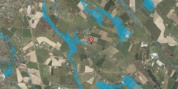 Oversvømmelsesrisiko fra vandløb på Bækskov 33, 5290 Marslev