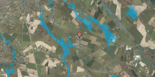 Oversvømmelsesrisiko fra vandløb på Holevvej 9, 5290 Marslev