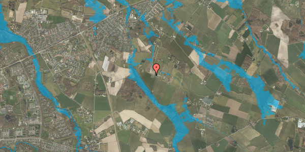 Oversvømmelsesrisiko fra vandløb på Holevvej 34, 5290 Marslev