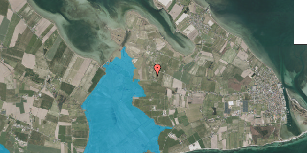 Oversvømmelsesrisiko fra vandløb på Færgevej 58, 5960 Marstal
