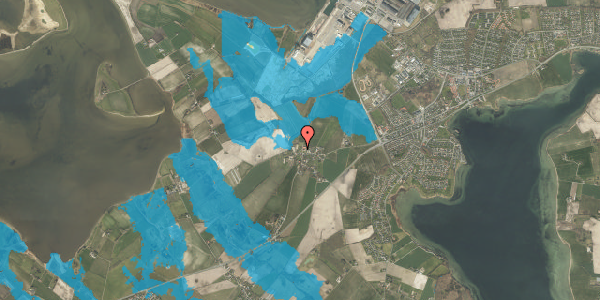 Oversvømmelsesrisiko fra vandløb på Dræby Fedvej 4, 5330 Munkebo