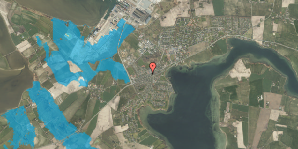 Oversvømmelsesrisiko fra vandløb på Fjordvej 135, 5330 Munkebo
