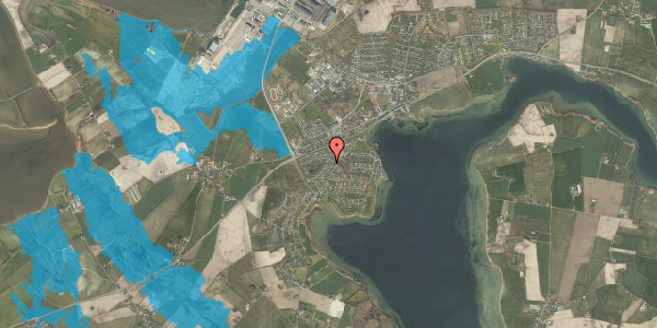 Oversvømmelsesrisiko fra vandløb på Hulvejsbakken 1, 5330 Munkebo
