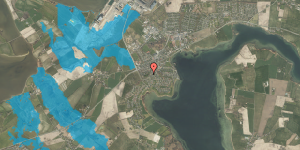 Oversvømmelsesrisiko fra vandløb på Hulvejsbakken 8, 5330 Munkebo