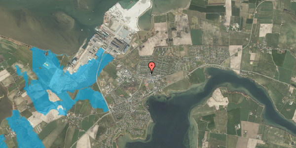 Oversvømmelsesrisiko fra vandløb på Solbakken 215, st. , 5330 Munkebo