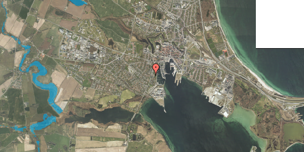 Oversvømmelsesrisiko fra vandløb på Dyrehavevej 45, 5800 Nyborg