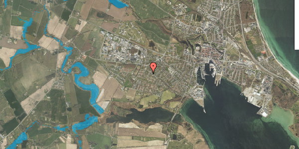 Oversvømmelsesrisiko fra vandløb på Sofienbergvej 17, 5800 Nyborg